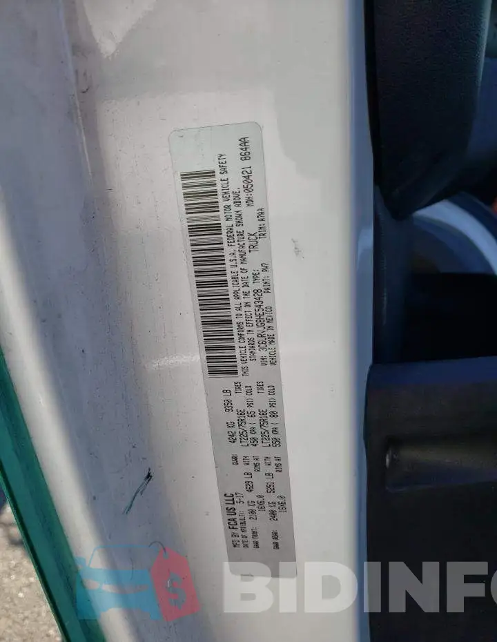 3C6URVJG8HE543428 Photo# 12