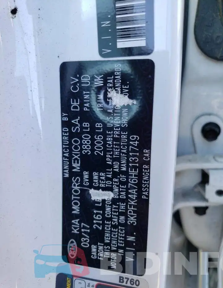 3KPFK4A76HE131749 Photo# 12