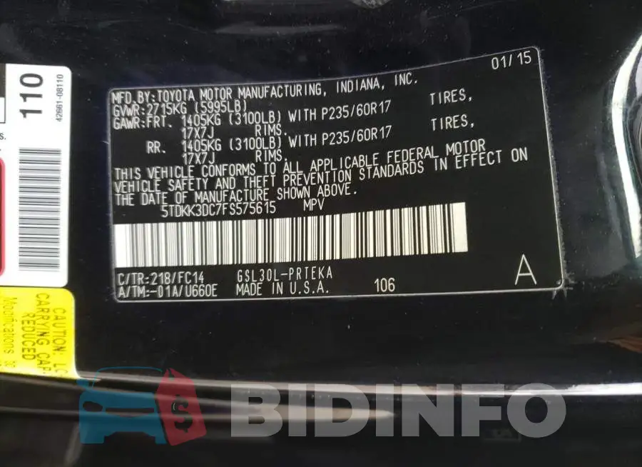 5TDKK3DC7FS575615 Photo# 13
