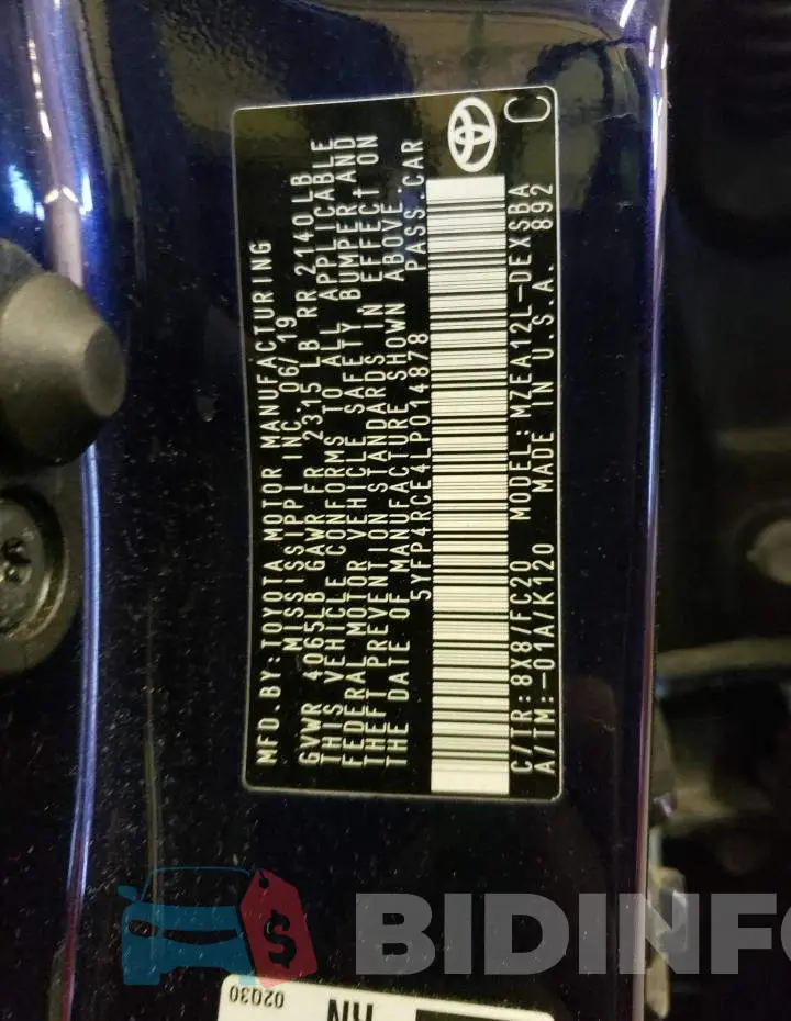 5YFP4RCE4LP014878 Photo# 12