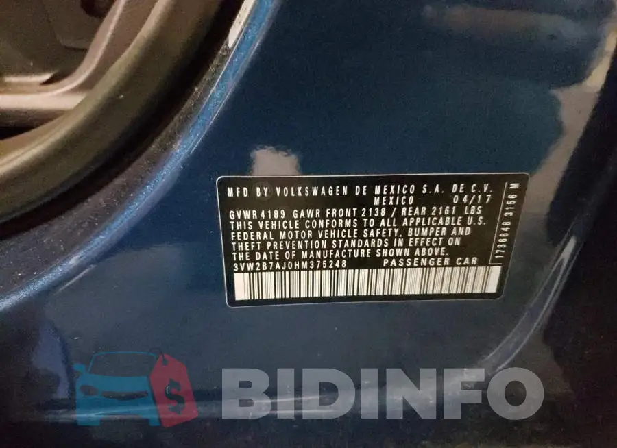 3VW2B7AJ0HM375248 Photo# 12
