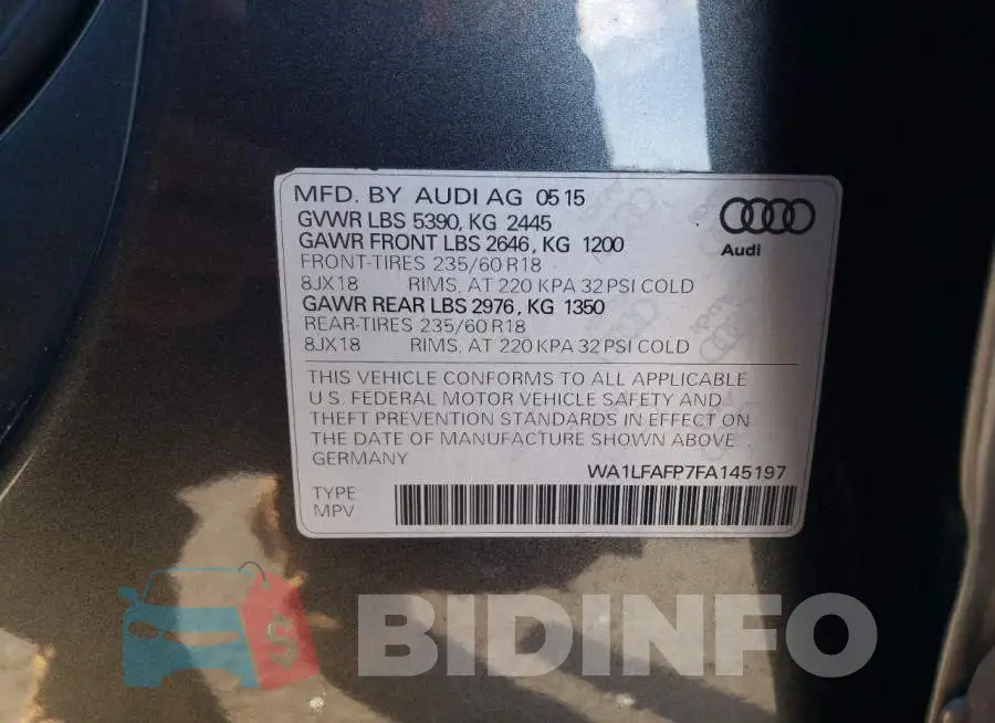 WA1LFAFP7FA145197 Photo# 13