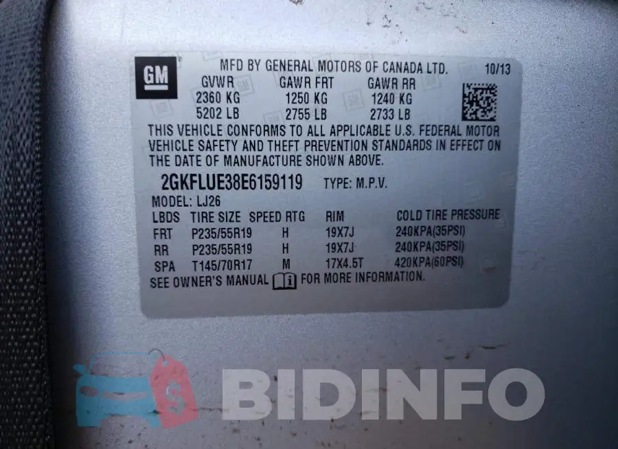 2GKFLUE38E6159119 Photo# 12