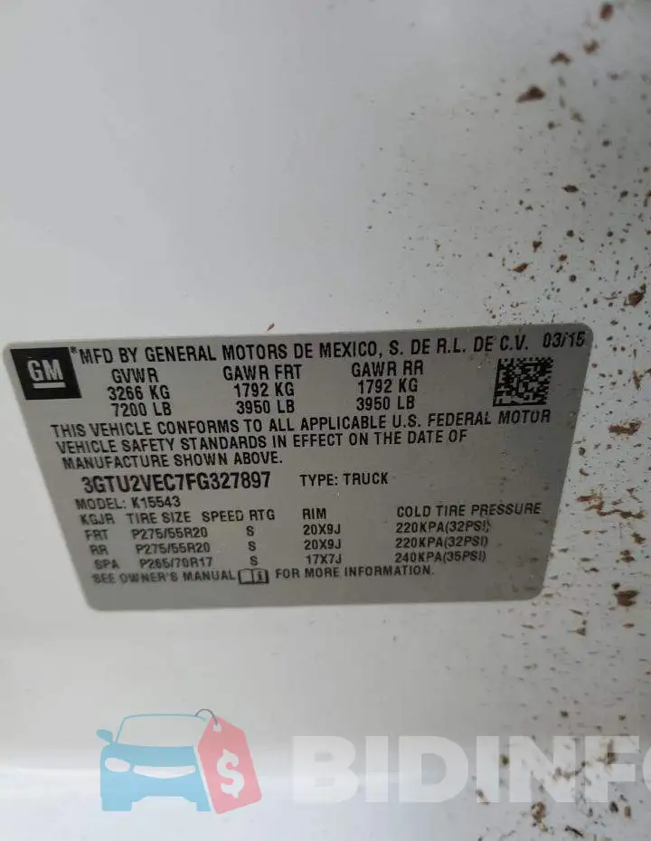 3GTU2VEC7FG327897 Photo# 12