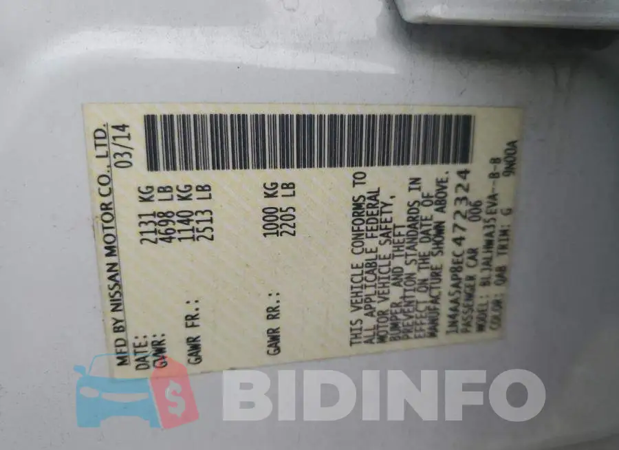 1N4AA5AP8EC472324 Photo# 12