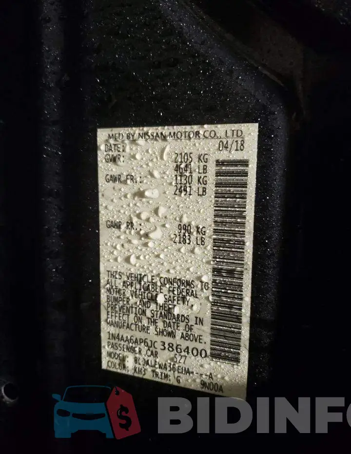 1N4AA6AP6JC386400 Photo# 12