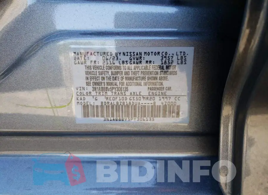 3N1AB8BV5PY306135 Photo# 12
