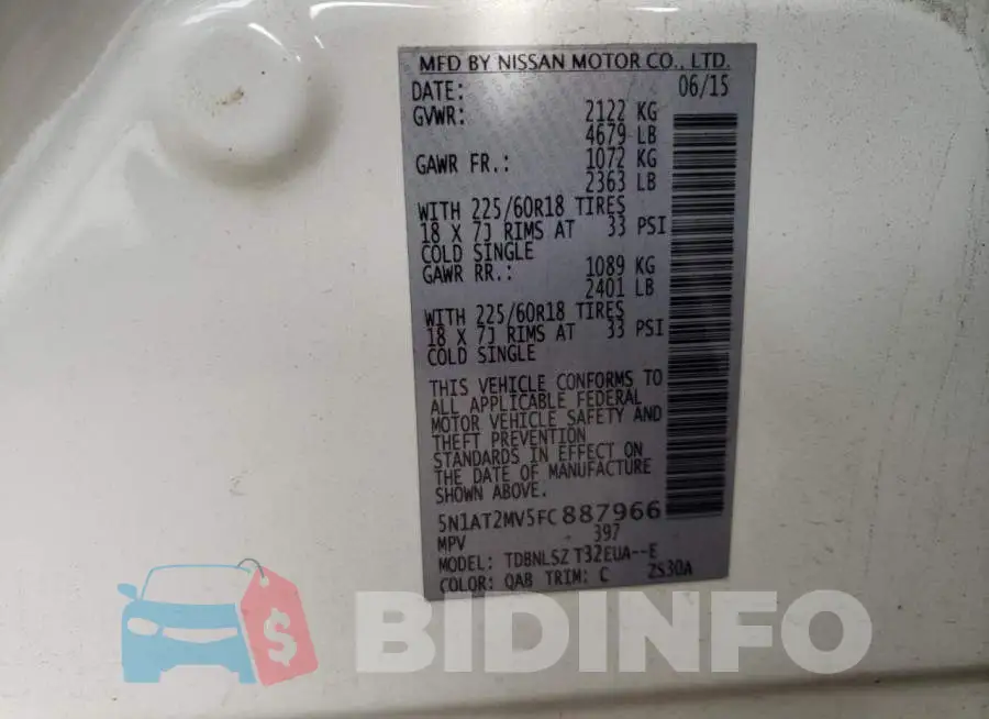 5N1AT2MV5FC887966 Photo# 13