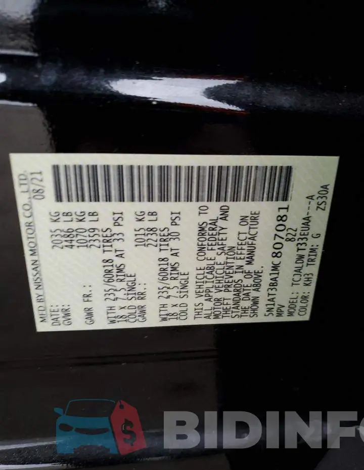 5N1AT3BA1MC807081 Photo# 12