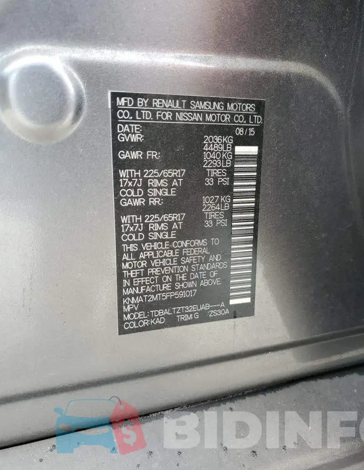 KNMAT2MT5FP591017 Photo# 13