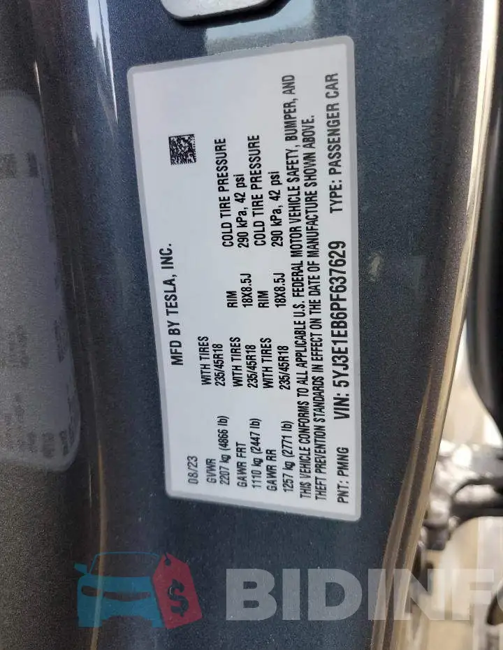5YJ3E1EB6PF637629 Photo# 13