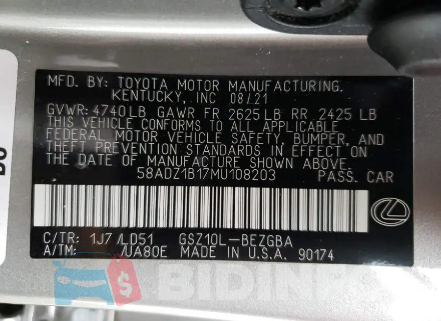 58ADZ1B17MU108203 Photo# 12
