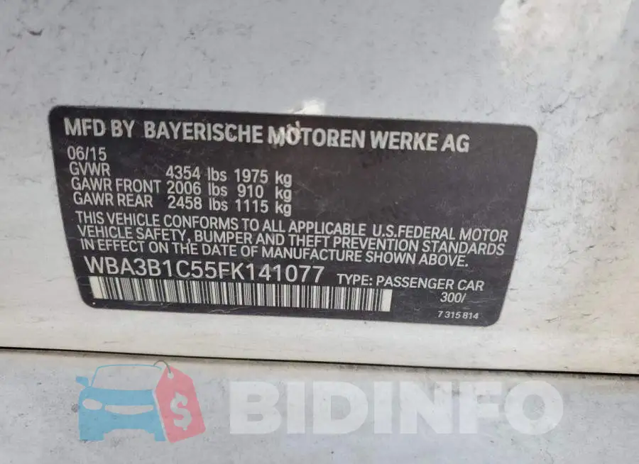 WBA3B1C55FK141077 Photo# 12
