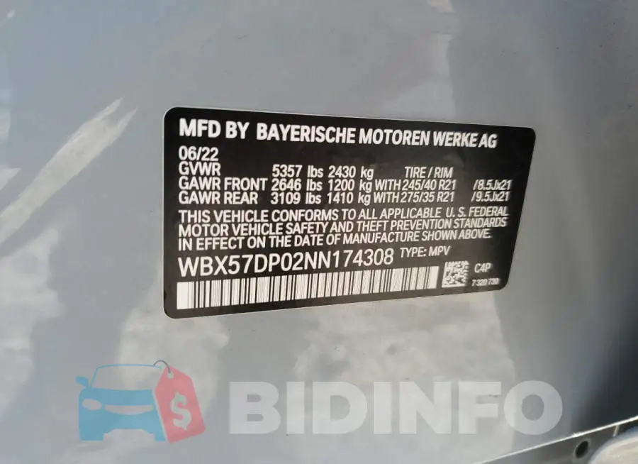 WBX57DP02NN174308 Photo# 13