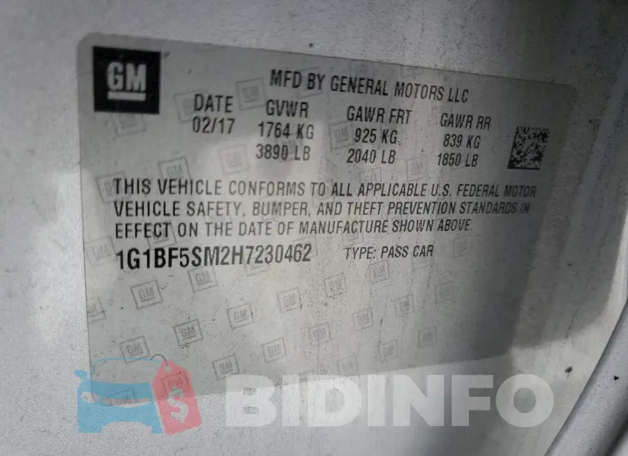 1G1BF5SM2H7230462 Photo# 12