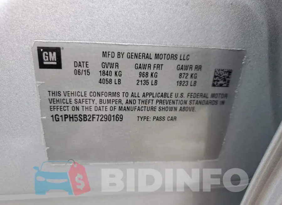 1G1PH5SB2F7290169 Photo# 12