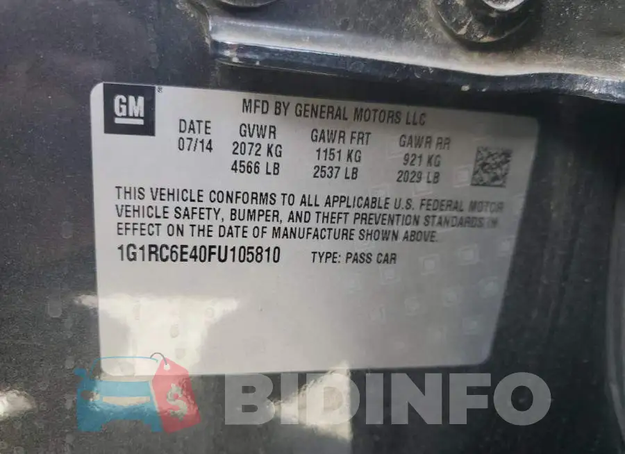 1G1RC6E40FU105810 Photo# 12