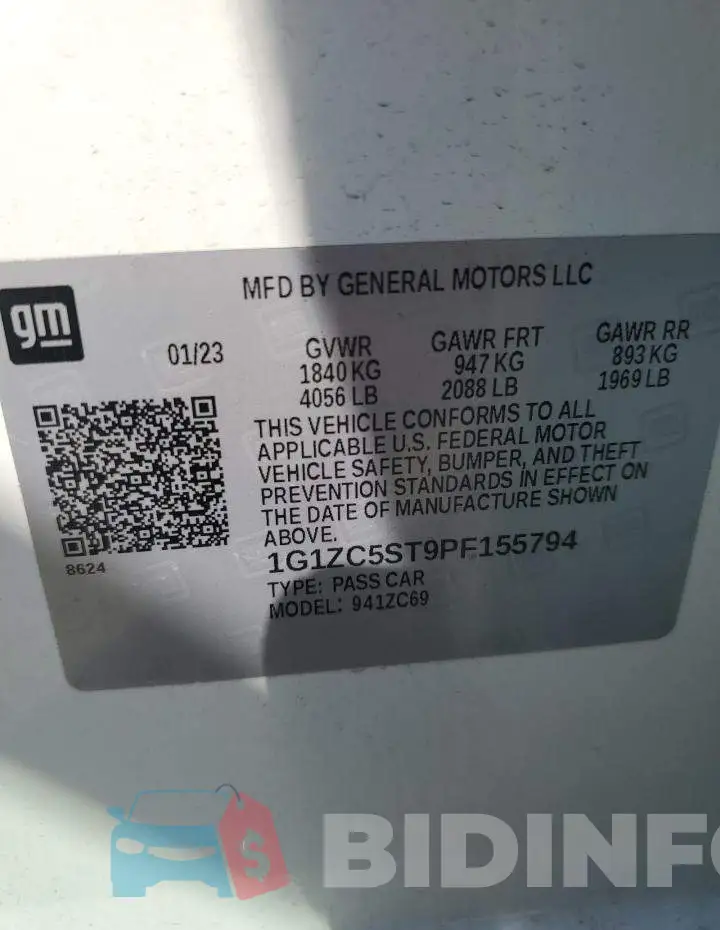 1G1ZC5ST9PF155794 Photo# 13