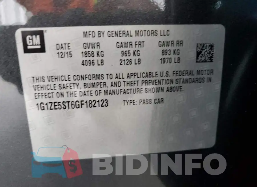 1G1ZE5ST6GF182123 Photo# 12