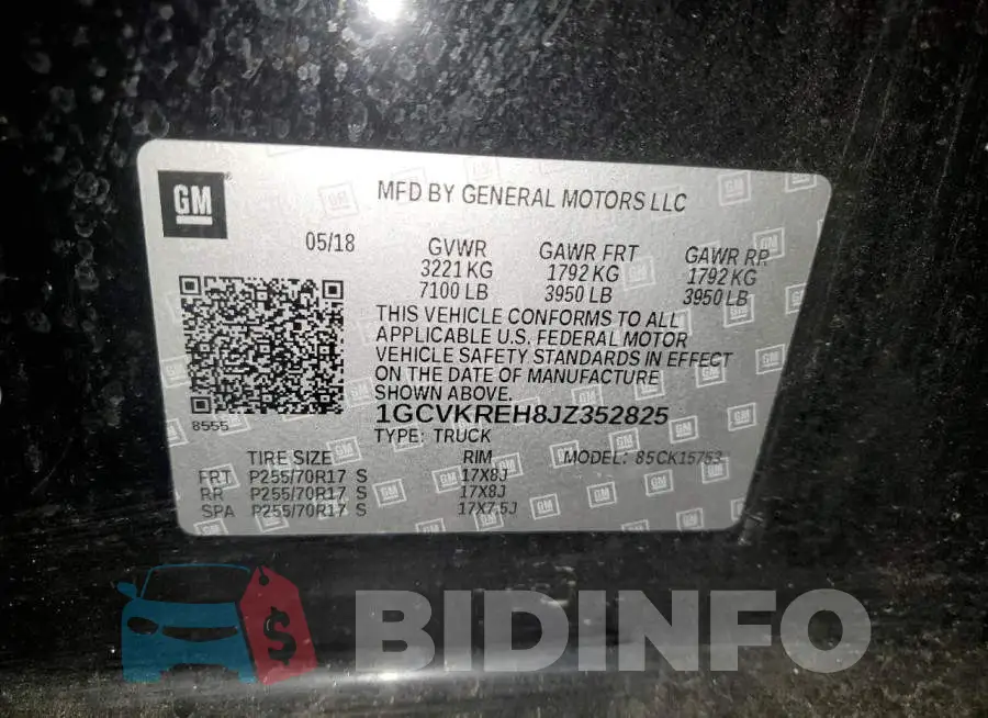 1GCVKREH8JZ352825 Photo# 12