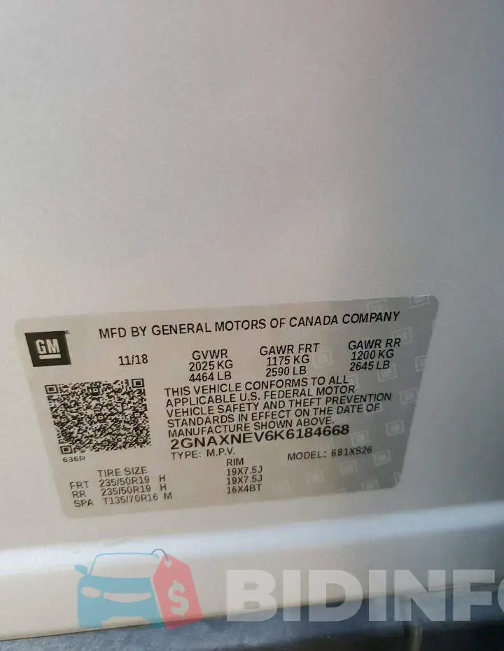 2GNAXNEV6K6184668 Photo# 12