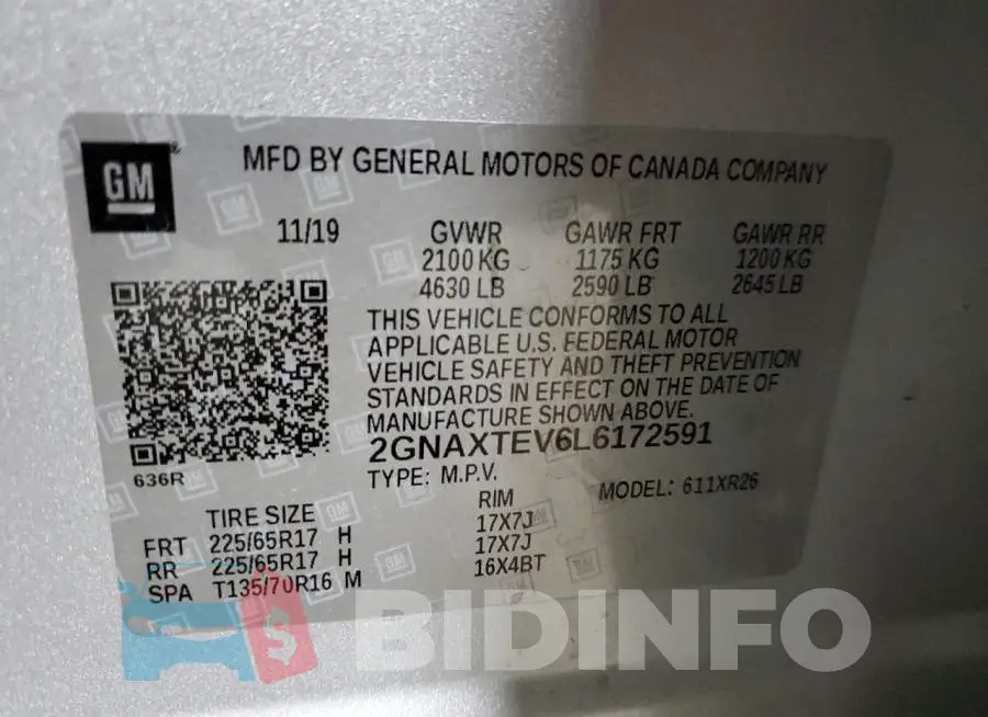 2GNAXTEV6L6172591 Photo# 13
