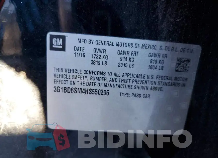 3G1BD6SM4HS550296 Photo# 12