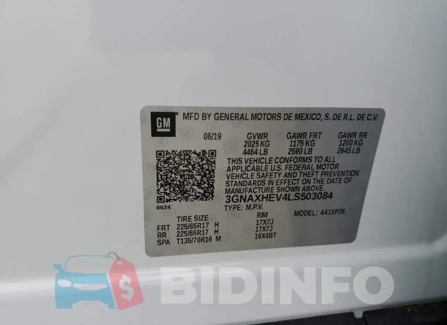 3GNAXHEV4LS503084 Photo# 13