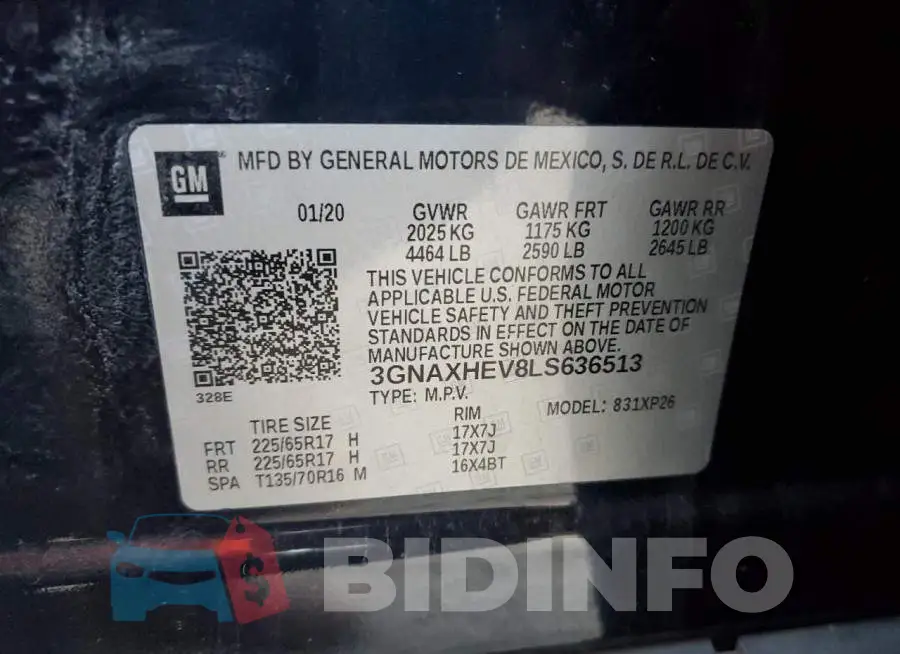 3GNAXHEV8LS636513 Photo# 12