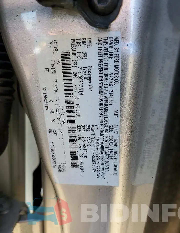 1FADP3N2XHL272726 Photo# 12