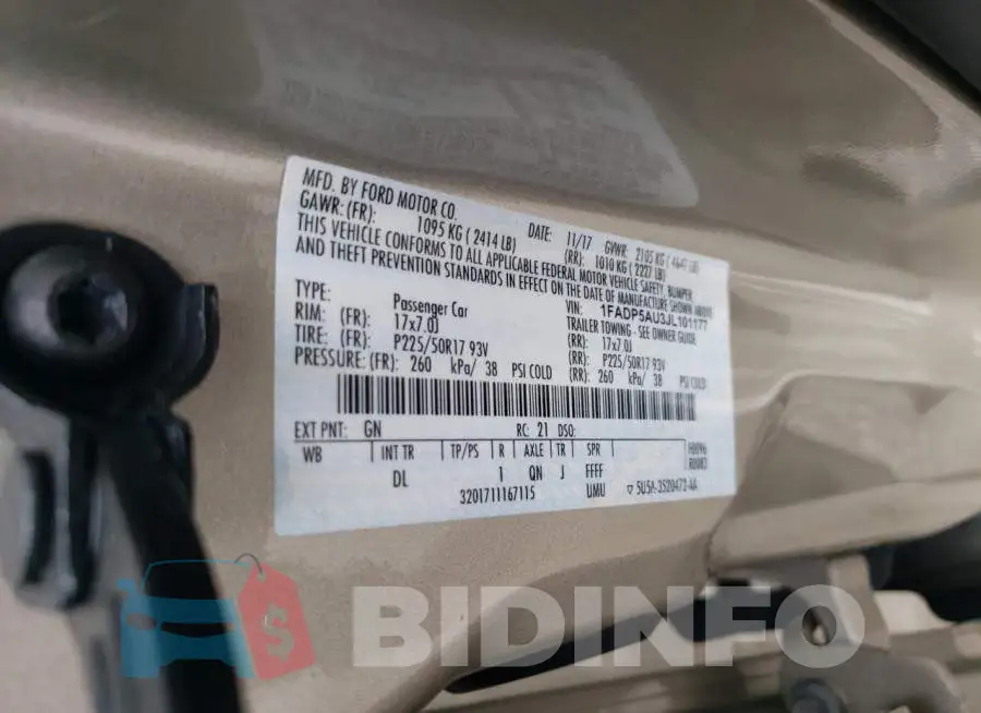 1FADP5AU3JL101177 Photo# 12