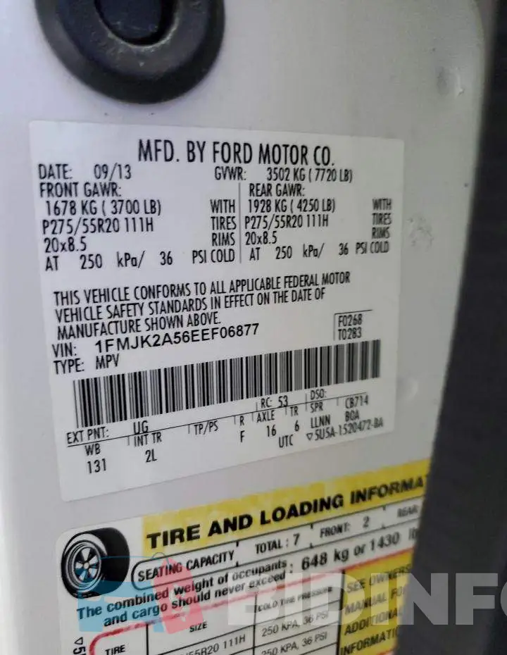 1FMJK2A56EEF06877 Photo# 14