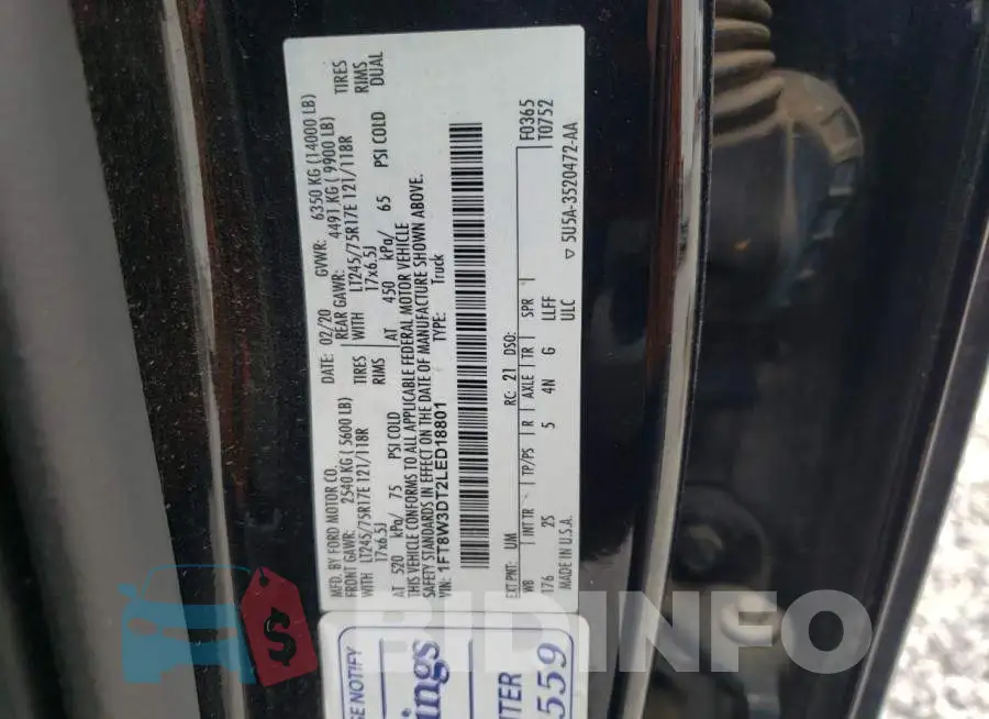 1FT8W3DT2LED18801 Photo# 13