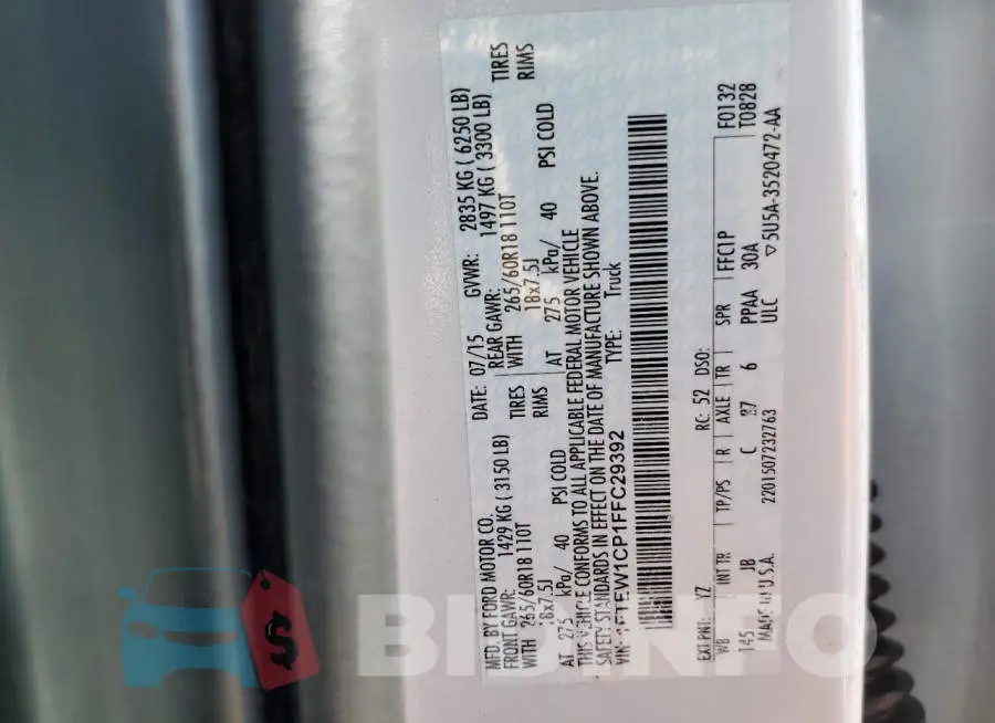 1FTEW1CP1FFC29392 Photo# 12