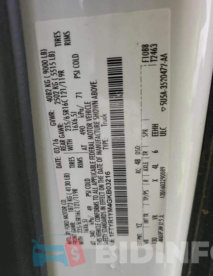 1FTYR1YM4GKB03216 Photo# 13