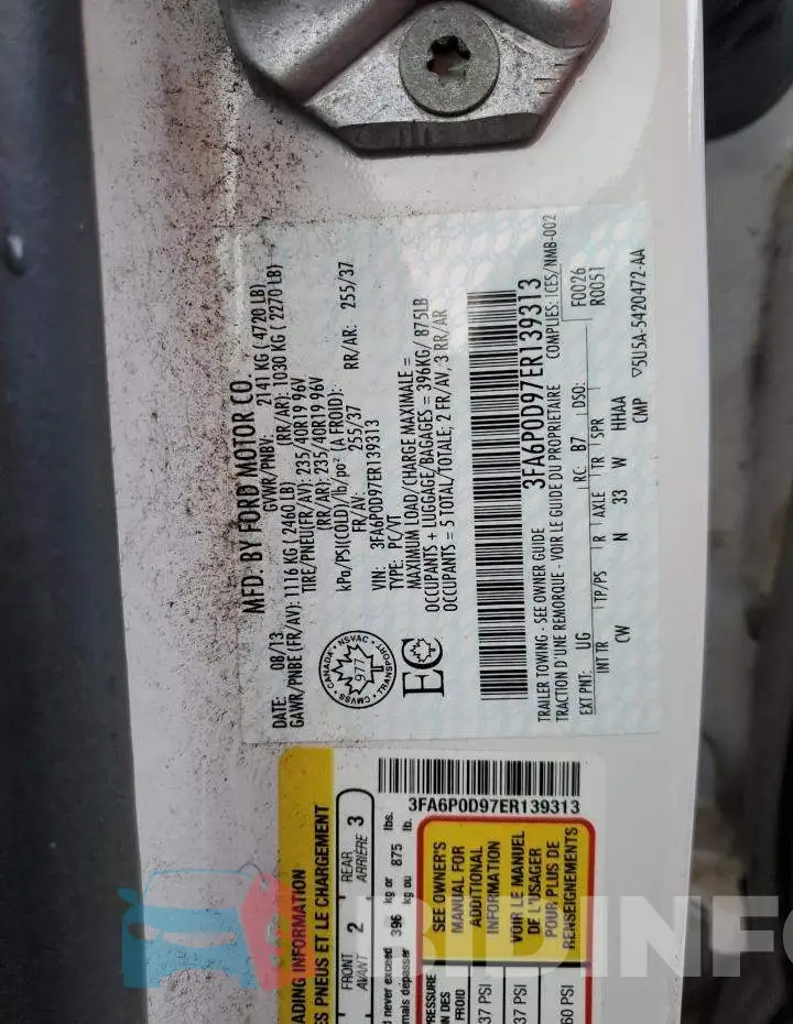 3FA6P0D97ER139313 Photo# 12