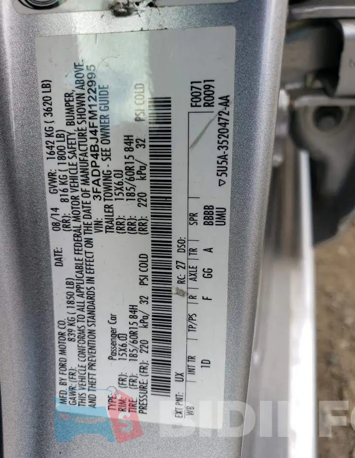 3FADP4BJ4FM122995 Photo# 12