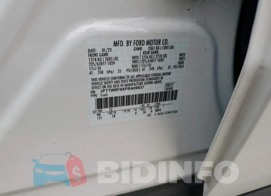 3FTTW8F9XPRA09637 Photo# 12