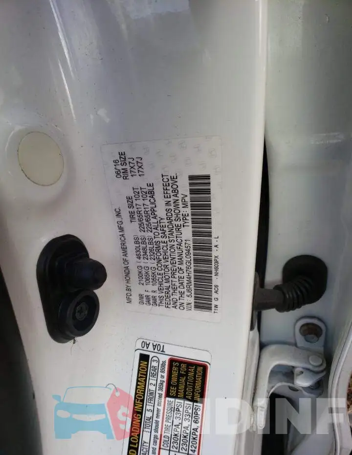 5J6RM4H76GL094571 Photo# 12