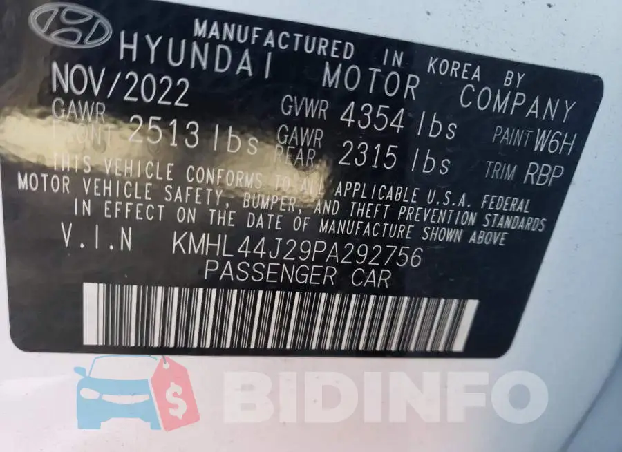 KMHL44J29PA292756 Photo# 12