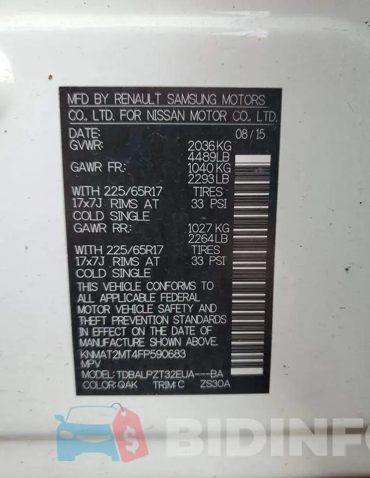 KNMAT2MT4FP590683 Photo# 12