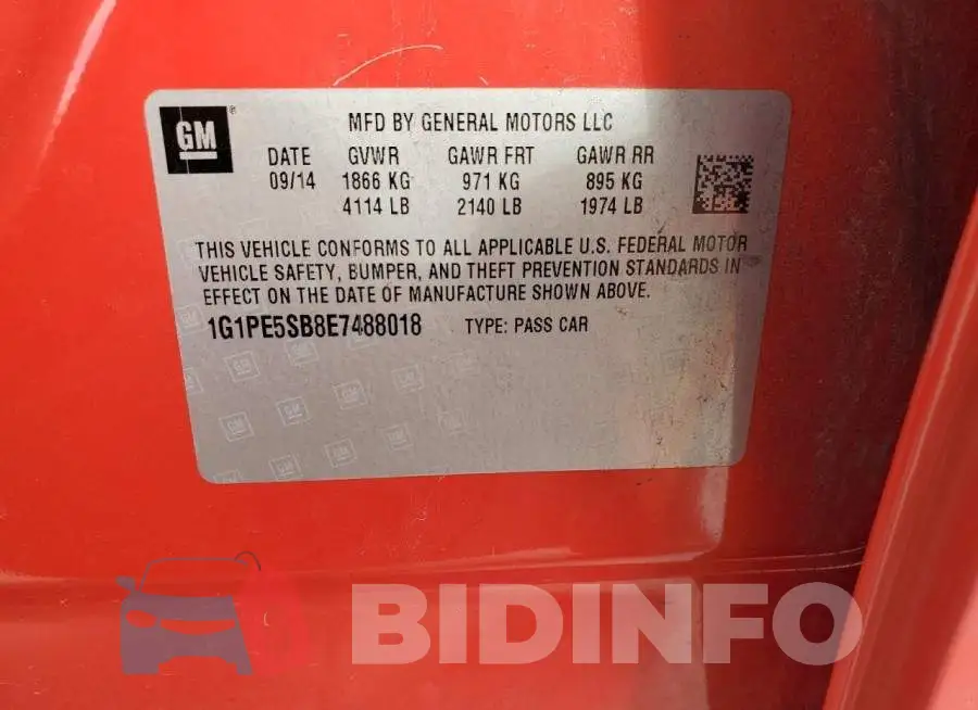 1G1PE5SB8E7488018 Photo# 12