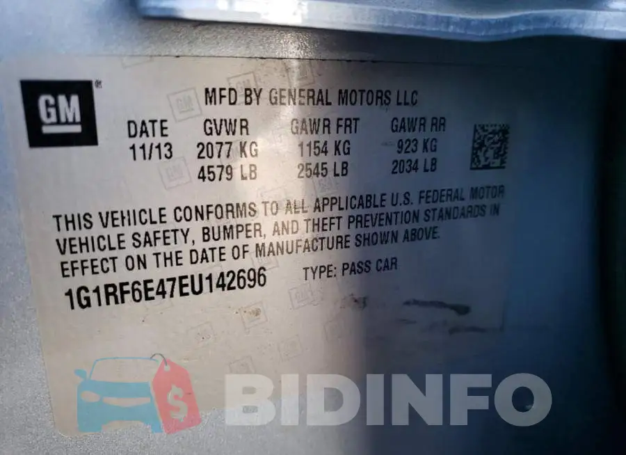 1G1RF6E47EU142696 Photo# 12