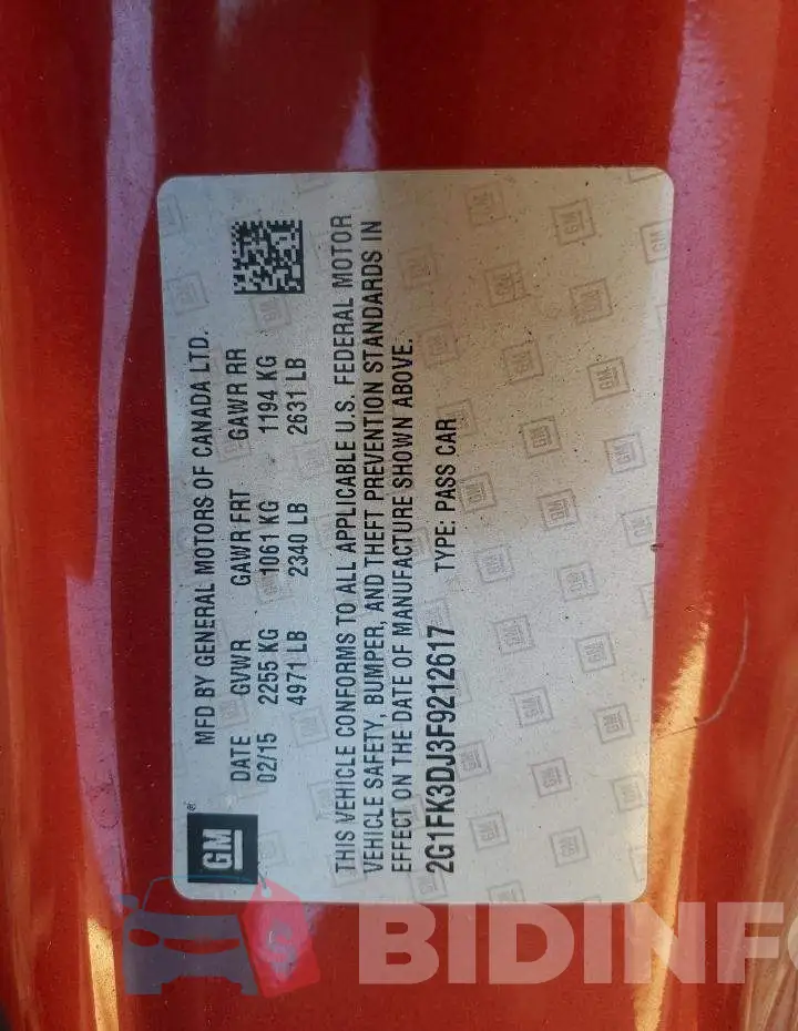 2G1FK3DJ3F9212617 Photo# 12