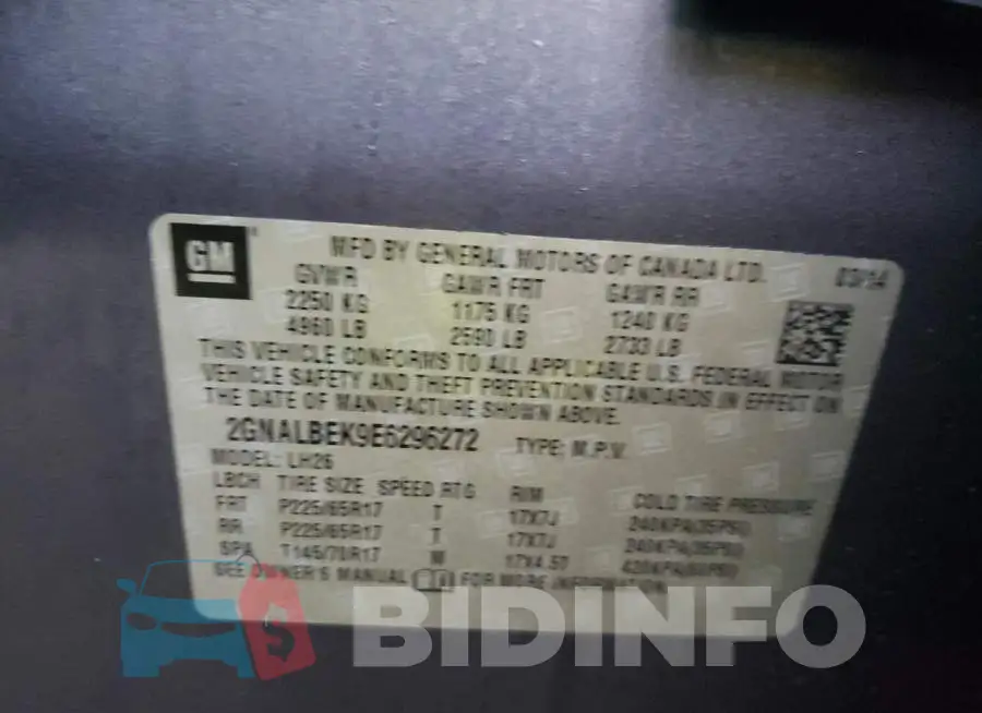 2GNALBEK9E6296272 Photo# 13