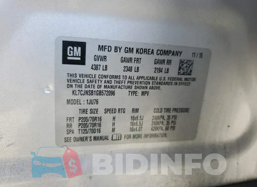 KL7CJNSB1GB572096 Photo# 12