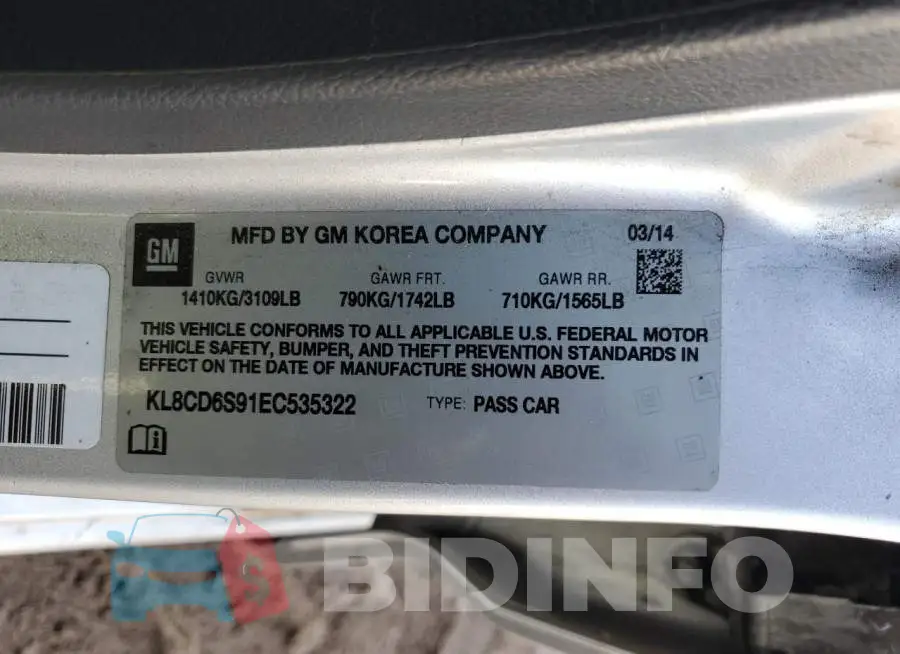 KL8CD6S91EC535322 Photo# 12