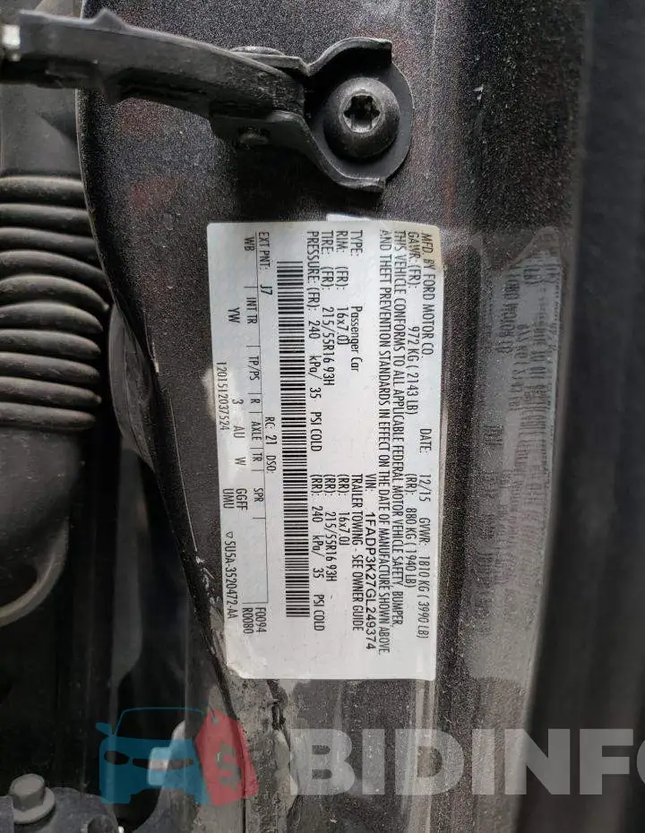 1FADP3K27GL249374 Photo# 12