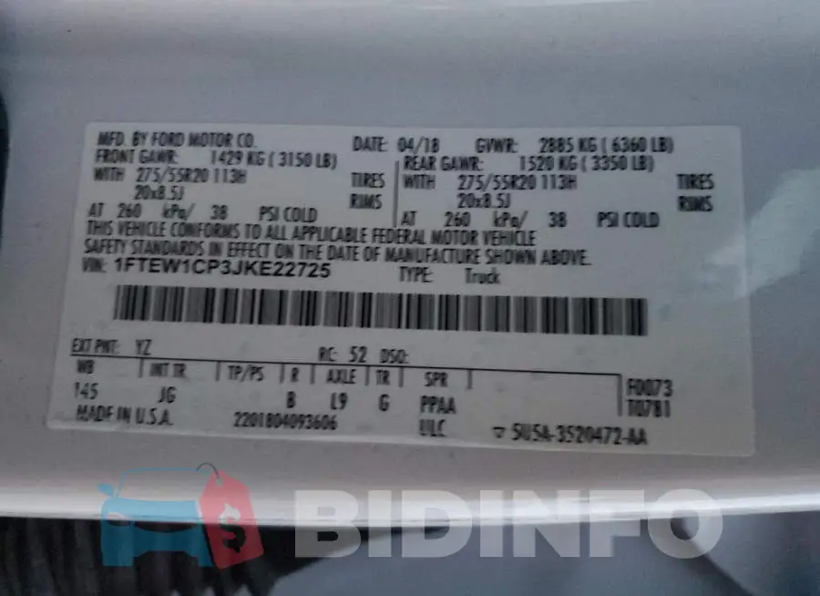 1FTEW1CP3JKE22725 Photo# 12