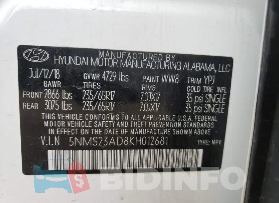 5NMS23AD8KH012681 Photo# 14